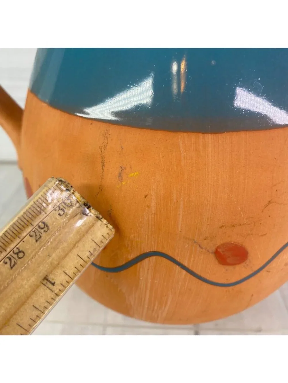 Vintage Himark TERRA COTTA Turquoise Glaze South Western 8.25